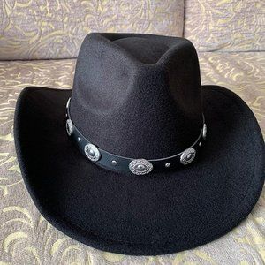 Cowboy Hat for Men Women Western Cowgirl Hats Felt Fedora Hat Cowboy Costume